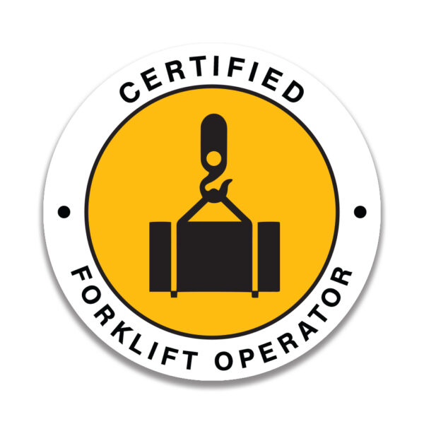 CERTIFIED FORKLIFT OPERATOR Sticker and Labels