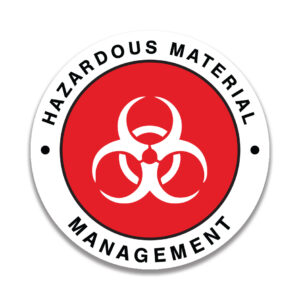 HAZARDOUS MATERIAL MANAGEMENT Red Sticker