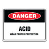 ACID WEAR PROPER PROTECTION SIGN