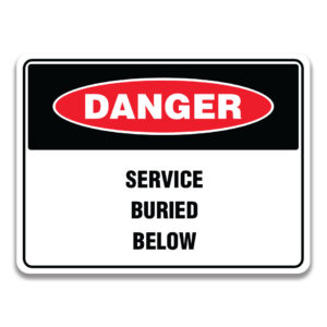 SERVICE BURIED BELOW SIGN