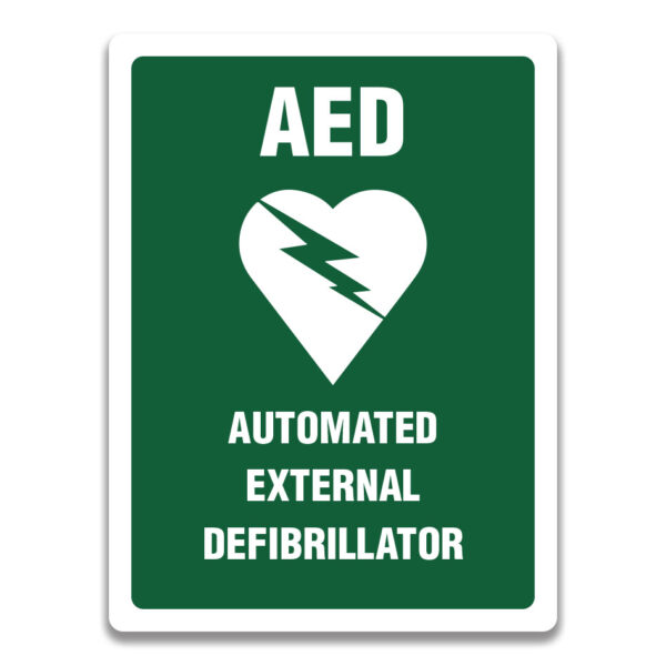 AED AUTOMATED EXTERNAL DEFIBRILLATOR SIGNS