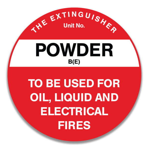 EXTINGUISHER ID MARKER BE SIGN