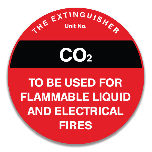 EXTINGUISHER ID CO2 SIGN