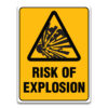 RISK OF EXPLOSION SIGN