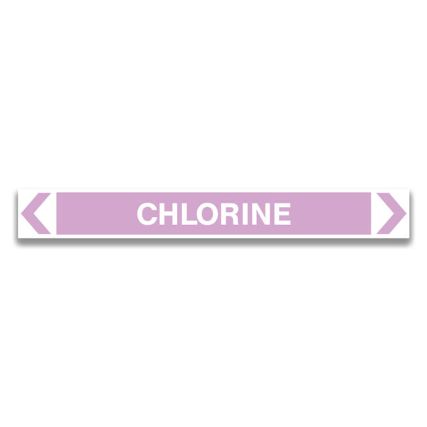 CHLORINE Pipe Marker Signs and Labels