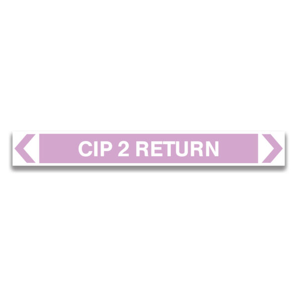 CIP 2 RETURN Pipe Markers