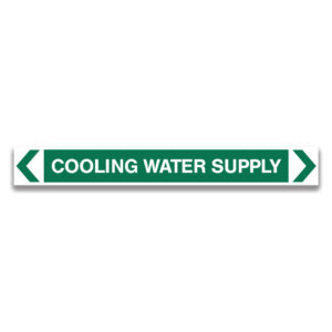 cooling water supply pipe marker