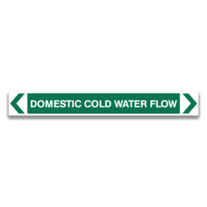 DOMESTIC COLD WATER FLOW Pipe Marker
