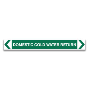 DOMESTIC COLD WATER RETURN Pipe Marker
