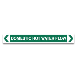 DOMESTIC HOT WATER FLOW Pipe Marker