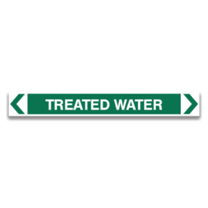 TREATED WATER Pipe Marker