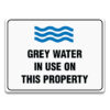 GREY WATER IN USE ON THIS PROPERTY Signage