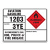 AVIATION GASOLINE SIGNS and Labels